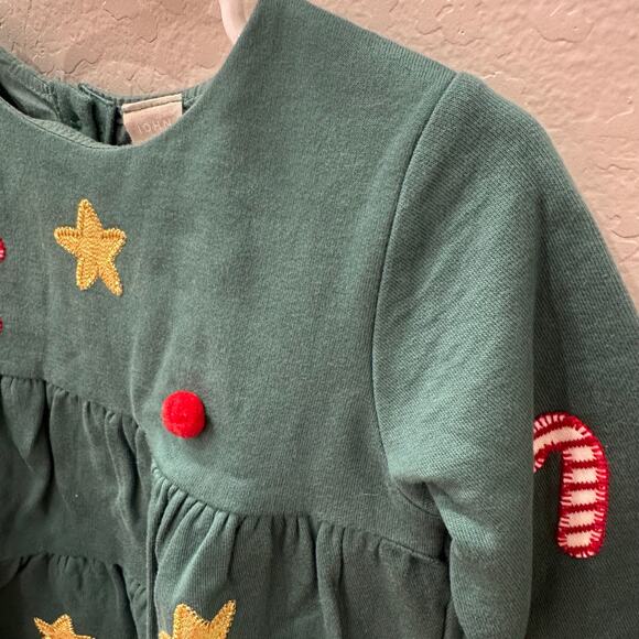 John Lewis Green Christmas Tree Dress - Picture 2 of 11